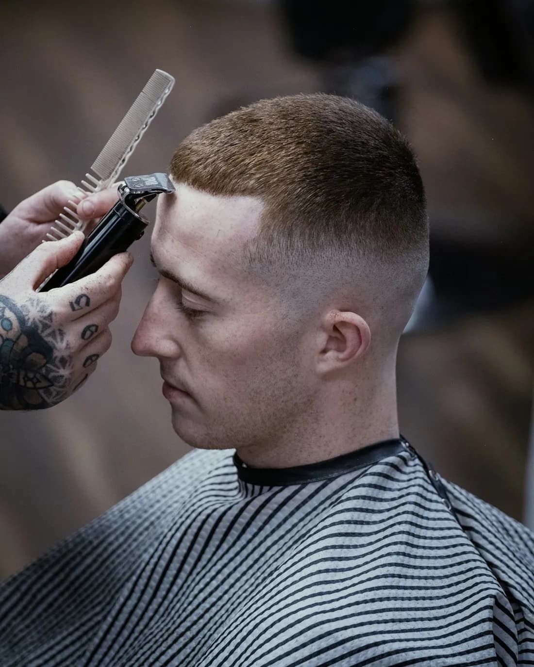 Corte hecho en la barbería