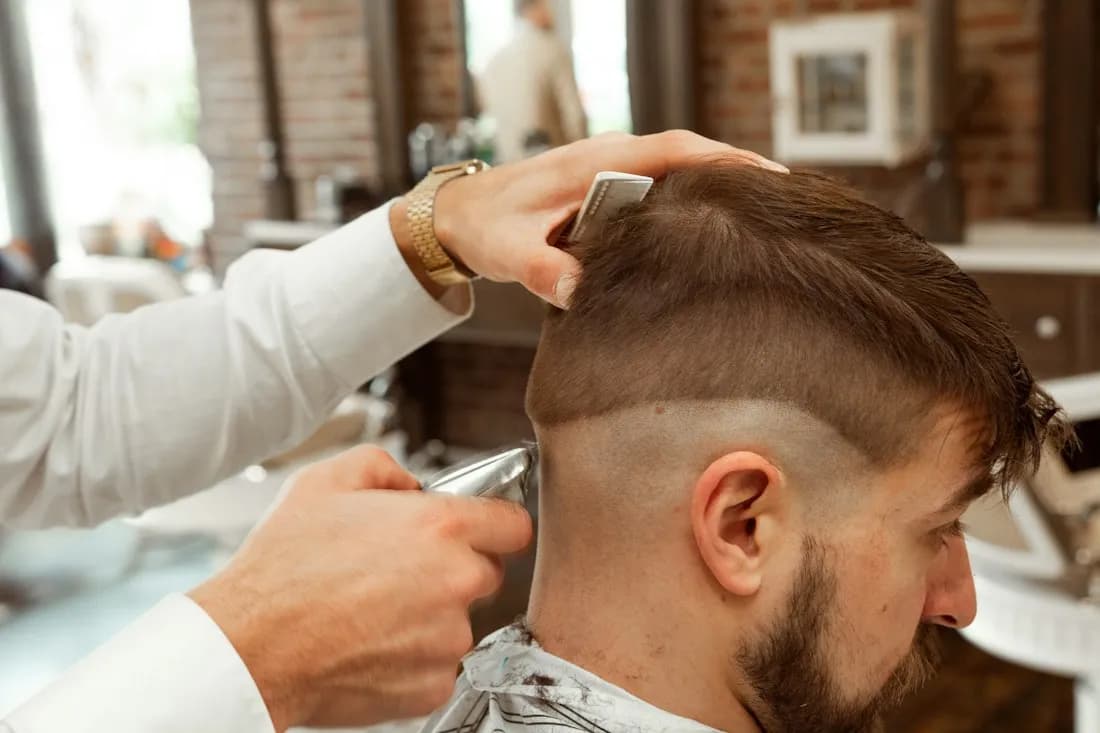 Corte hecho en la barbería
